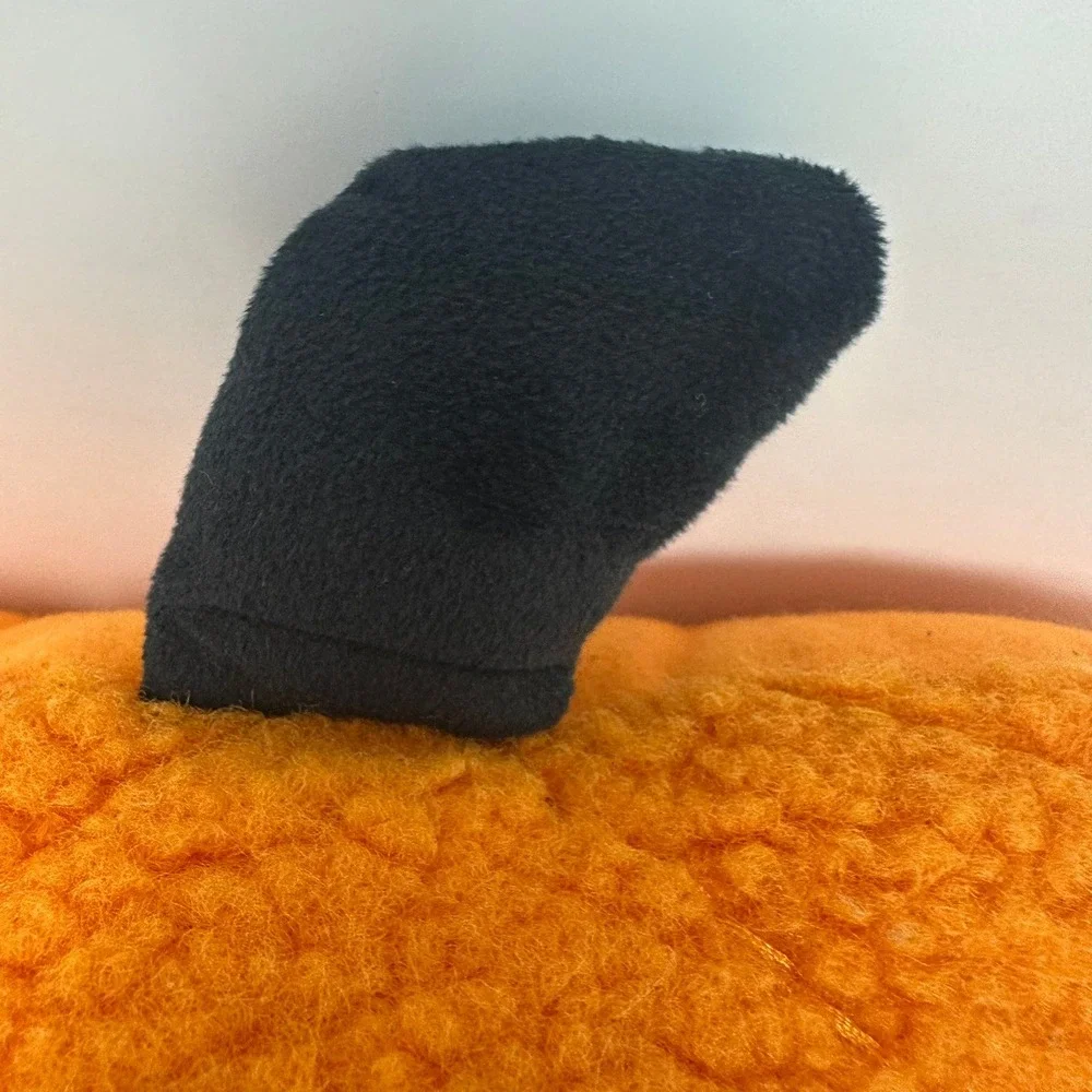 Way to Celebrate Pillow Orange Pumpkin Halloween Shaped Sherpa Plush